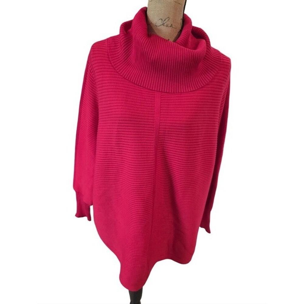Cyrus Womens Cowl Neck Ribbed Knit Sweater Cabernet Red 2X R641501HWM NEW